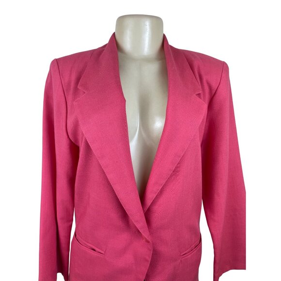Vtg Illustrations Womens Pink Blazer Button Closure Sophisticated Design Sz 4 - Picture 4 of 9